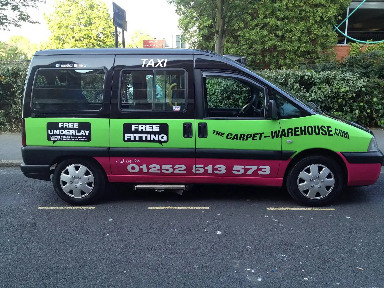 Rushmoor Taxis advertisements — super sides